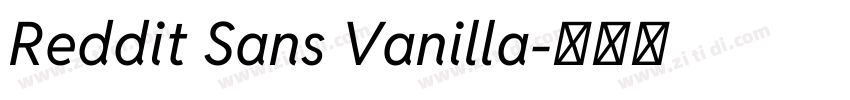 Reddit Sans Vanilla字体转换